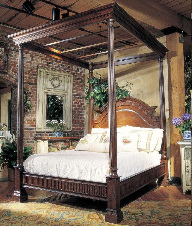 Canopy store sleigh bed